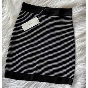 Bebe Striped Mini Skirt